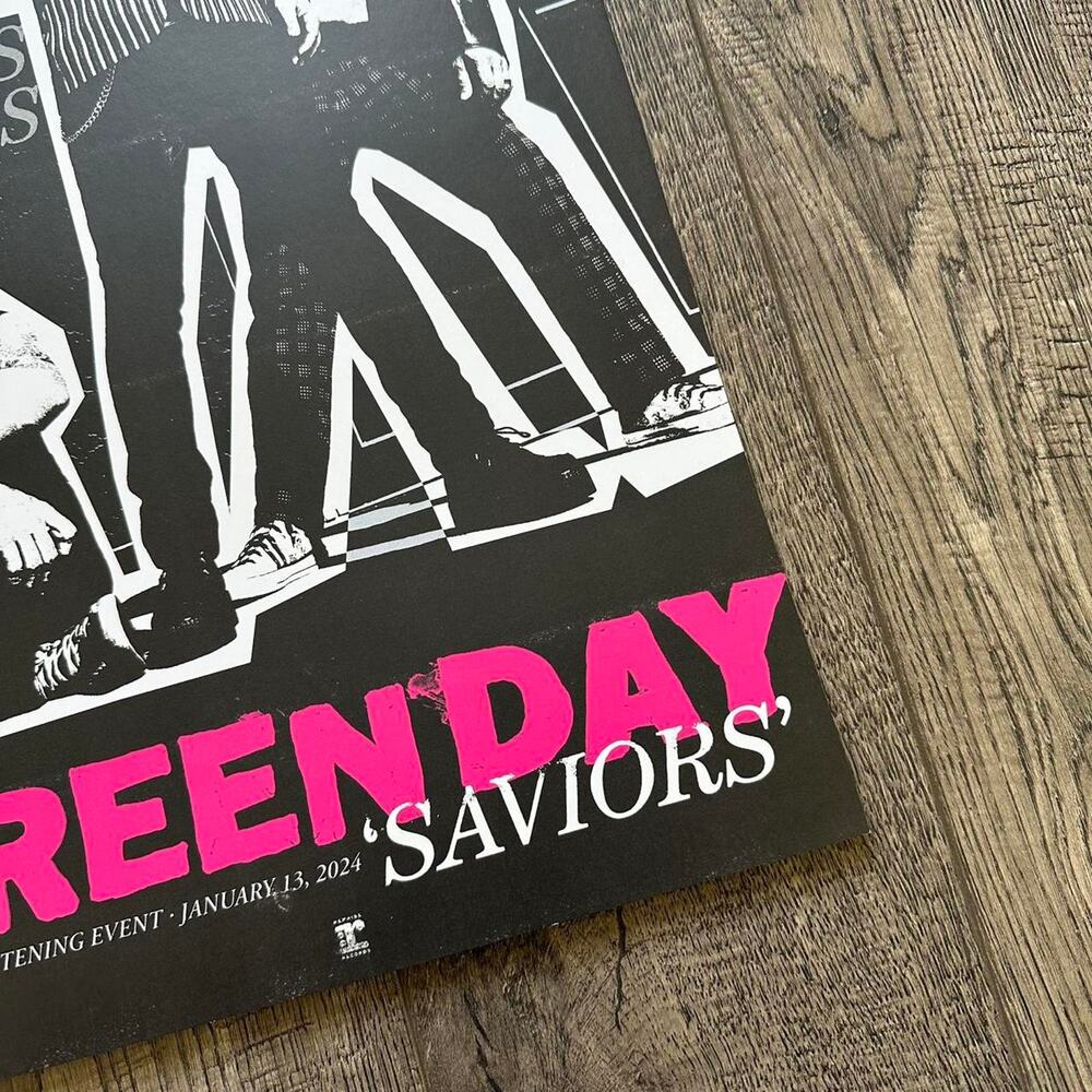 Green Day Saviors Album Record Listening Party Exclusive Music Promo Poster - Picture 2 of 6